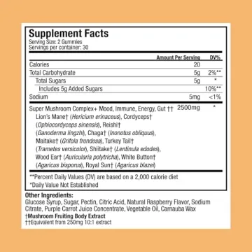 Plant People WonderDay Mushroom Gummies for Energy & Immune Support