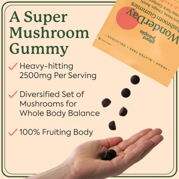 Plant People WonderDay Mushroom Gummies for Energy & Immune Support