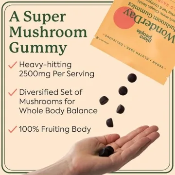 Plant People WonderDay Mushroom Gummies for Energy & Immune Support
