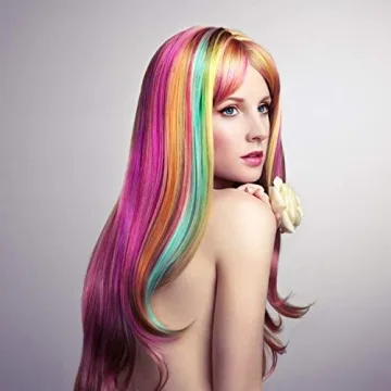 32 PCS Clip in Colored Hair Extensions for Kids