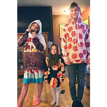 Goodstoworld Unisex Fashion Cool Hoodies Men Women 3D Food Pizza Patterns Print Pullover Hoodie Nove...