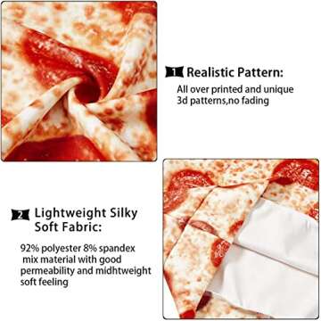 Goodstoworld Unisex Fashion Cool Hoodies Men Women 3D Food Pizza Patterns Print Pullover Hoodie Novelty Hooded Long Sleeves Winter Outfits Top Hat Sweatshirt Casual with Pockets Orange