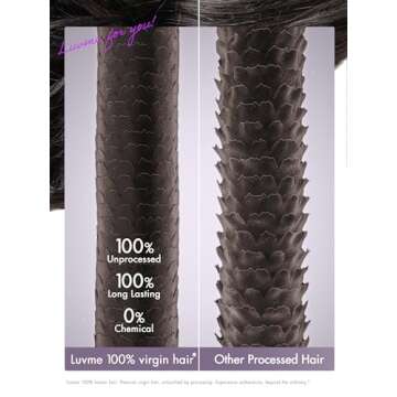 LUVME HAIR 12 Inch Light Yaki Loose Wave Wig Gorgeous Human Hair, Undetectable HD Lace Glueless Bob Wigs Human Hair Pre Plucked, Pre Cut Lace Wig Short Natural Black Wig