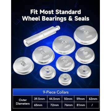 Orion Motor Tech Bearing Press Kit - 10pc Bearing Race & Seal Driver Set