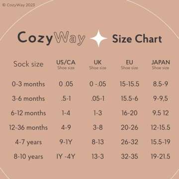 CozyWay Baby Knee High Socks For Baby Girls Infant 0-6 Months 3-3 Pack