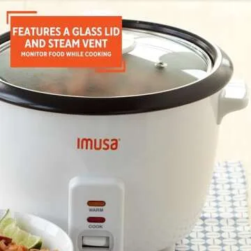 IMUSA Cooked Rice Cooker NonStick Electric 3-Cup