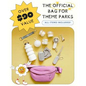 Maxie & Nova Theme Park Essentials Fanny Pack for Women -10 Pieces, Cruise Ship Essentials including...