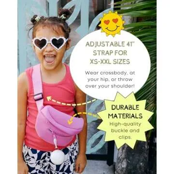 Maxie & Nova Theme Park Essentials Fanny Pack for Women -10 Pieces, Cruise Ship Essentials including USB Fan, Collapsible Water Bottle, Disposable Ponchos, Cooling Towel, Silicone Straw - (Pink)