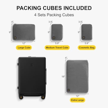 LEVEL8 Elegance Carry On 20 Inch Luggage with Wheels