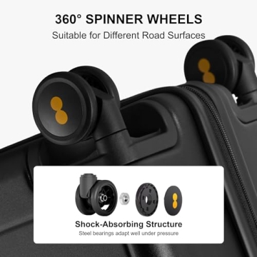 LEVEL8 Elegance Carry On 20 Inch Luggage with Wheels