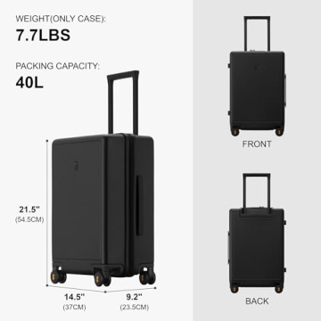 LEVEL8 Elegance Carry On 20 Inch Luggage with Wheels