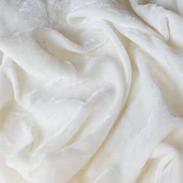 VINSILK 100% Pure Mulberry Silk Velvet Fabric, Velvet for Dress, Skirt, Luxury Garment, Silk Apparel...