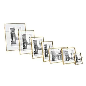 Isaac Jacobs 2x3, Antique Gold, Vintage Style Brass and Glass, Metal Floating Picture Frame (Vertical) with Locket Closure, for Photos, Art, & More, Tabletop Display (2x3 Antique Gold)
