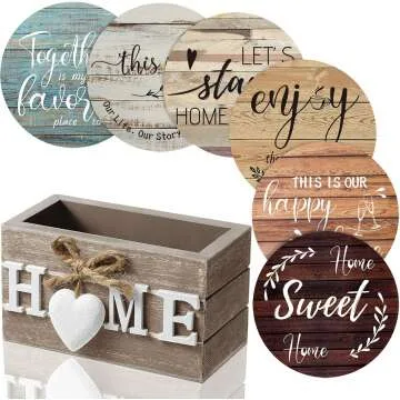 Wooden Heart Coasters Set - Perfect for Home Decor