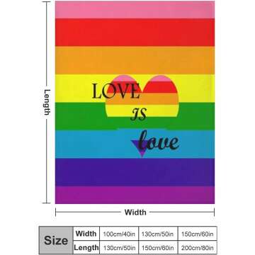 LGBT Rainbow Pride Throw Blanket - Soft & Colorful