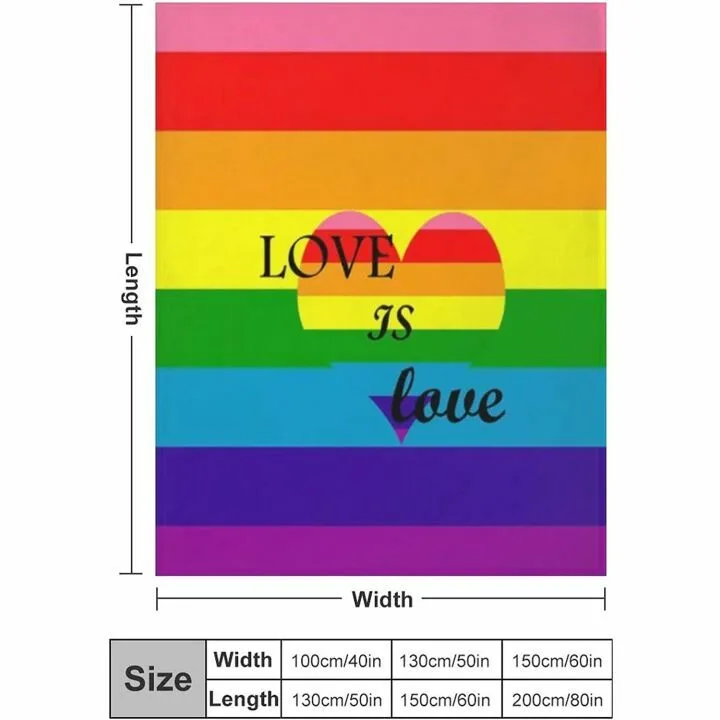 LGBT Rainbow Pride Throw Blanket - Soft & Colorful
