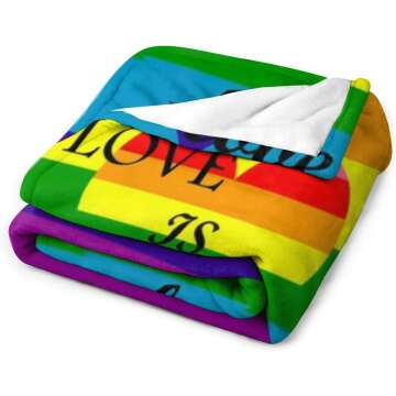 LGBT Rainbow Pride Throw Blanket - Soft & Colorful