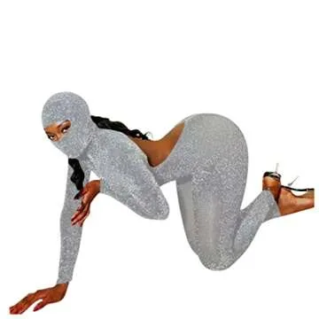 NIFTRIRY Stylish Jumpsuit with Mask for Parties