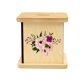 BloomOwl Personalized Wooden Piggy Bank for Kids and Adults - Handmade in the USA