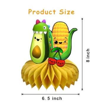 6Pcs Hey Bear Sensory Fruit Centerpieces for Parties