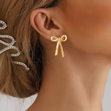 Crystal Rhinestone Pearl Bow Stud Earrings Elegant Sparkle