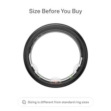 Oura Ring Gen3 Horizon - Black - Size 11 - Smart Ring for Sleep Tracking and Fitness