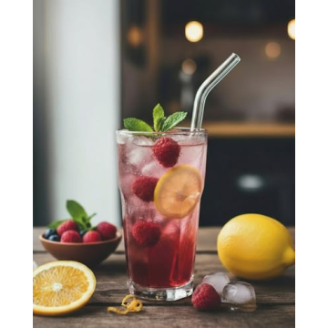 18-Pack Reusable Glass Straws Set for Eco-Friendly Sipping
