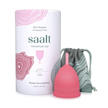 Saalt Menstrual Cup - Premium Design - Most Comfortable Period Cup - #1 Active Cup - Wear for 12 Hou...