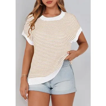 PRETTYGARDEN Women's Stylish Striped Summer Sweater