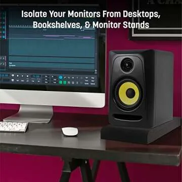 Studio Monitor Isolation Pads - Suitable for 4"- 5" inch Speakers - Speaker Isolation Pads Fits Most...