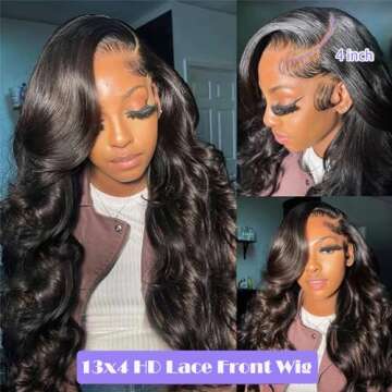 CIUSUM Body Wave Lace Front Wigs Human Hair Pre Plucked 13x4 Frontal Wigs Human Hair Wigs for Women ...