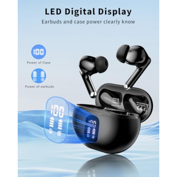 Wireless Earbuds, Bluetooth 5.4 Headphones with 50H Playback, Deep Bass Stereo Ear Buds Clear Calls ...