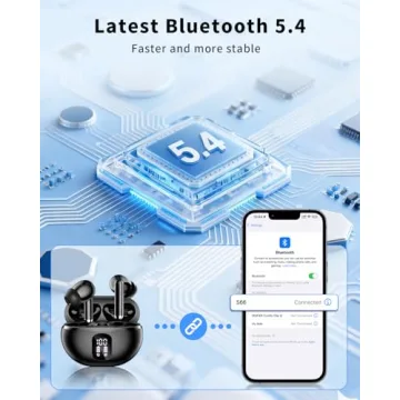 Wireless Earbuds with 50H Playback and Auto-Pairing