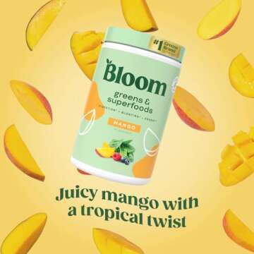 Bloom Nutrition Superfood Greens Powder, Digestive Enzymes with Probiotics and Prebiotics, Gut Healt...