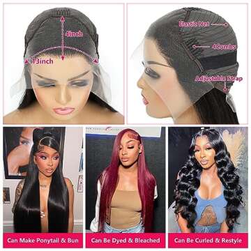 Luxury 28 Inch Human Hair Lace Front Wigs for All