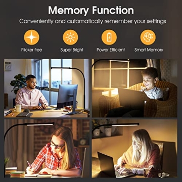 Versatile Voncerus LED Desk Lamp with Clamp, 3 Modes