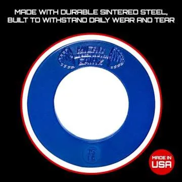 Micro Gainz Calibrated Fractional Weight Plates Set, 8 Piece Olympic Weight Plates Set with Bag, Designed for Olympic Barbells for Strength Training and Micro Loading, Made in USA (Multi-Color)