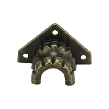 Faotup 20Pcs Retro Jewelry Boxes Feet Antique Brass Box Legs Decorative Box Legs Hardware Retro Design Wood Case Legs, Brown, 1.4"x1.06"x0.94"