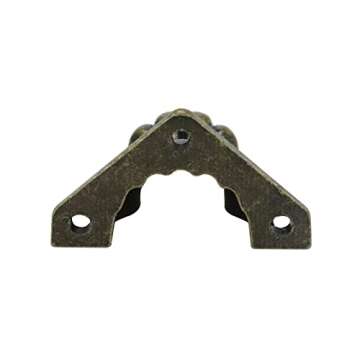 Faotup 20Pcs Retro Jewelry Boxes Feet Antique Brass Box Legs Decorative Box Legs Hardware Retro Design Wood Case Legs, Brown, 1.4"x1.06"x0.94"