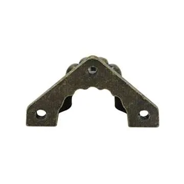 Faotup 20Pcs Retro Jewelry Boxes Feet Antique Brass Box Legs Decorative Box Legs Hardware Retro Design Wood Case Legs, Brown, 1.4"x1.06"x0.94"