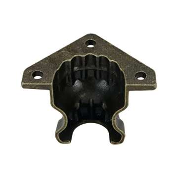 Faotup 20Pcs Retro Jewelry Boxes Feet Antique Brass Box Legs Decorative Box Legs Hardware Retro Design Wood Case Legs, Brown, 1.4"x1.06"x0.94"