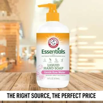 Arm & Hammer Liquid Hand Soap for Skin Cleaning - Cleanser for Kitchen & Bathroom with Gentle Rose S...