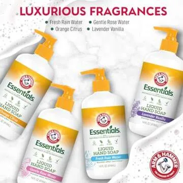 Arm & Hammer Liquid Hand Soap for Skin Cleaning - Cleanser for Kitchen & Bathroom with Gentle Rose Scent - Natural Hand Soap Cleanses, Softens 14 FL Oz (414ml)
