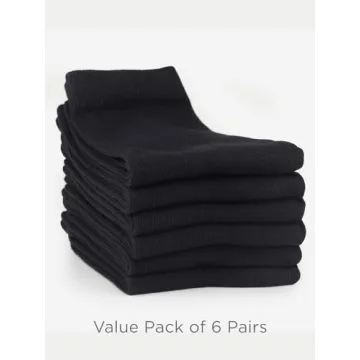 COTTON DAY Kids Soft Cotton Crew Socks Seamless Toe 6 Pack