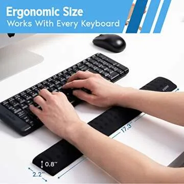 i-Rocks Memory Foam Keyboard Wrist Rest for Comfort