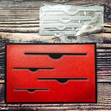 Stitched Slots -Thinlits Metal Cutting Dies Stencils for DIY Card Making Album Scrapbooking Craft Die Embossing Paper Cut Autumn Harvestdies-Cutting Dies Cut Metal Scrapbooking-Dies Cut