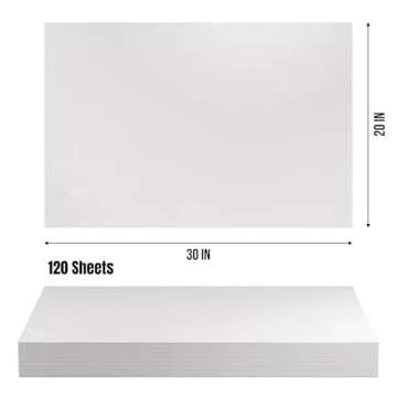 Crown Display 960 Sheets White Tissue Paper Bulk - 15" x 20" Packing Paper Sheets for Moving - 10lb ...