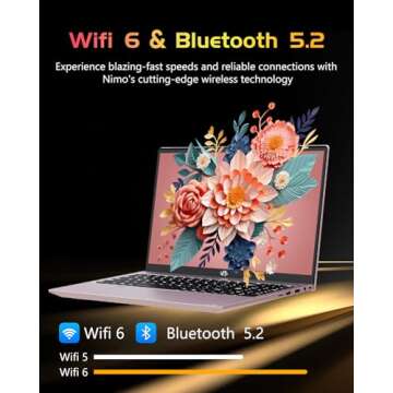 NIMO Laptop 15.6" FHD, 16GB RAM, 1TB SSD, Rose Gold