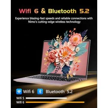 NIMO Laptop 15.6" FHD, 16GB RAM, 1TB SSD, Rose Gold