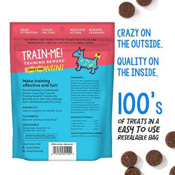 Crazy Dog Train-Me! Training Reward Mini Dog Treats 4 Ounce (Pack of 1)